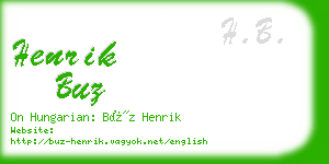 henrik buz business card